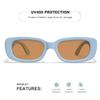 AWGSEE Retro Rectangle Kids Sunglasses 90s Vintage Fashion Narrow Square Frame Glasses Shades for Girls Boys UV Protection view 2