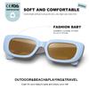AWGSEE Retro Rectangle Kids Sunglasses 90s Vintage Fashion Narrow Square Frame Glasses Shades for Girls Boys UV Protection view 4