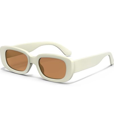 AWGSEE Retro Rectangle Kids Sunglasses 90s Vintage Fashion Narrow Square Frame Glasses Shades for Girls Boys UV Protection