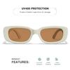 AWGSEE Retro Rectangle Kids Sunglasses 90s Vintage Fashion Narrow Square Frame Glasses Shades for Girls Boys UV Protection view 2