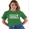 5X-Large Kelly Green Mens Service Human Do Not Pet Funny Dog Lover Gift Idea T-Shirt view 2