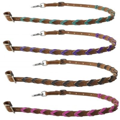 Showman Argentina Cow Leather Wither Strap w/Color Braided Leather Accent (Black)