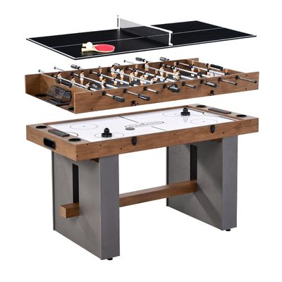 Barrington 3-in-1 Combination Game Table 54, Foosball, Air-Powered Hockey and Table Tennis Combo Table, Multi Game Table Perfect for Family Game Rooms, All-in-One Arcade Table