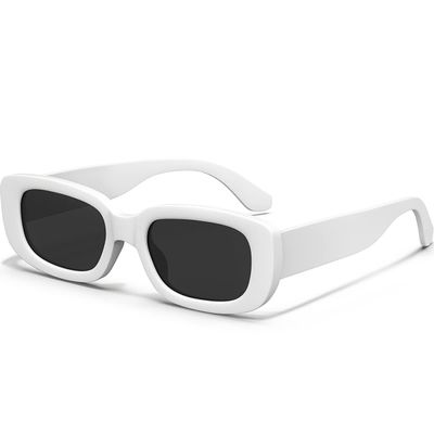 AWGSEE Retro Rectangle Kids Sunglasses 90s Vintage Fashion Narrow Square Frame Glasses Shades for Girls Boys UV Protection