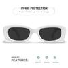 AWGSEE Retro Rectangle Kids Sunglasses 90s Vintage Fashion Narrow Square Frame Glasses Shades for Girls Boys UV Protection view 2