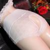 Stretchy Waistband Underwear Sexy High Rise Women Back Lace Cloud Lace Open Womens Cotton Bikini Panties White view 3