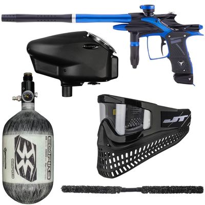 Action Village Dangerous Power Fusion Elite Insane Paintball Gun Package Kit (Tank Size: 68/4500, Black/Blue)