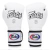 Fairtex Muay Thai Boxing Gloves BGV9 - Heavy Hitter Mexican Style Training & Sparring Gloves for Kick Boxing MMA K1 (White/Blue Palm, 12 oz) view 3