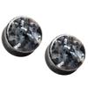 Pierced Owl Natural Black Labradorite Stone Double Flared Plugs, Sold as a Pair (10mm (00GA)) view 1