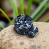Pierced Owl Natural Black Labradorite Stone Double Flared Plugs, Sold as a Pair (10mm (00GA)) view 4