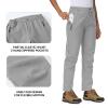 YSENTO Women's Fleece Lined Pants Winter Snow Ski Waterproof Insulated Softshell Hiking Mountain Pants Light Grey Size M view 4