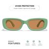 AWGSEE Retro Rectangle Kids Sunglasses 90s Vintage Fashion Narrow Square Frame Glasses Shades for Girls Boys UV Protection view 2