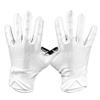 Battle Sports Finally Rich 2.0 Wide Receiver Football Gloves, Ultra Stick Adult & Youth Gloves - Youth Small, Black/White view 2