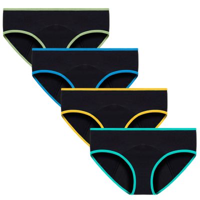 4 Pieces Underpants Patchwork Color Underwear Panties Bikini Solid String Bikini Underwear for Women Lace Multicolor