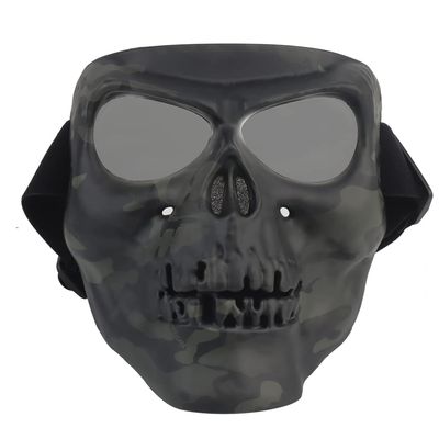 Airsoft Mask Halloween Skull Full Face Mask, Airsoft Paintball BB Gun Game Mask