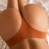 Womens Seamless Bikini Panties Soft Stretch Invisibles Briefs No Show Hipster Bikini Small Underwear Orange view 4