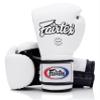 Fairtex Muay Thai Boxing Gloves BGV9 - Heavy Hitter Mexican Style Training & Sparring Gloves for Kick Boxing MMA K1 (White/Blue Palm, 16 oz) view 1