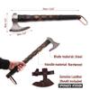 Genuine Viking Bearded Axe - 1095 Carbon Steel, 55-58 RC Hardness - Includes Leather Cover, 21.6 Inches view 2