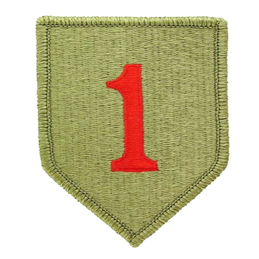 1st Infantry Division RED 1 OCP Patch (Military Issued)-Veteran Owned Business