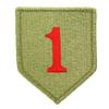 1st Infantry Division RED 1 OCP Patch (Military Issued)-Veteran Owned Business view 1