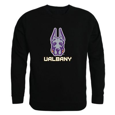 W Republic Albany Great Danes College Crewneck Pullover Sweatshirt, Adult Unisex, Black, XX-Large - NCAA Officially Licensed Apparel