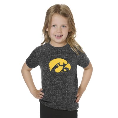 Little King Knobby NCAA Big Logo Toddler T-Shirt-Boys & Girls-Iowa-Heathered Black-3T