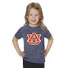 Little King Knobby NCAA Big Logo Toddler T-Shirt-Boys & Girls-Auburn-Heathered Navy-4T view 1