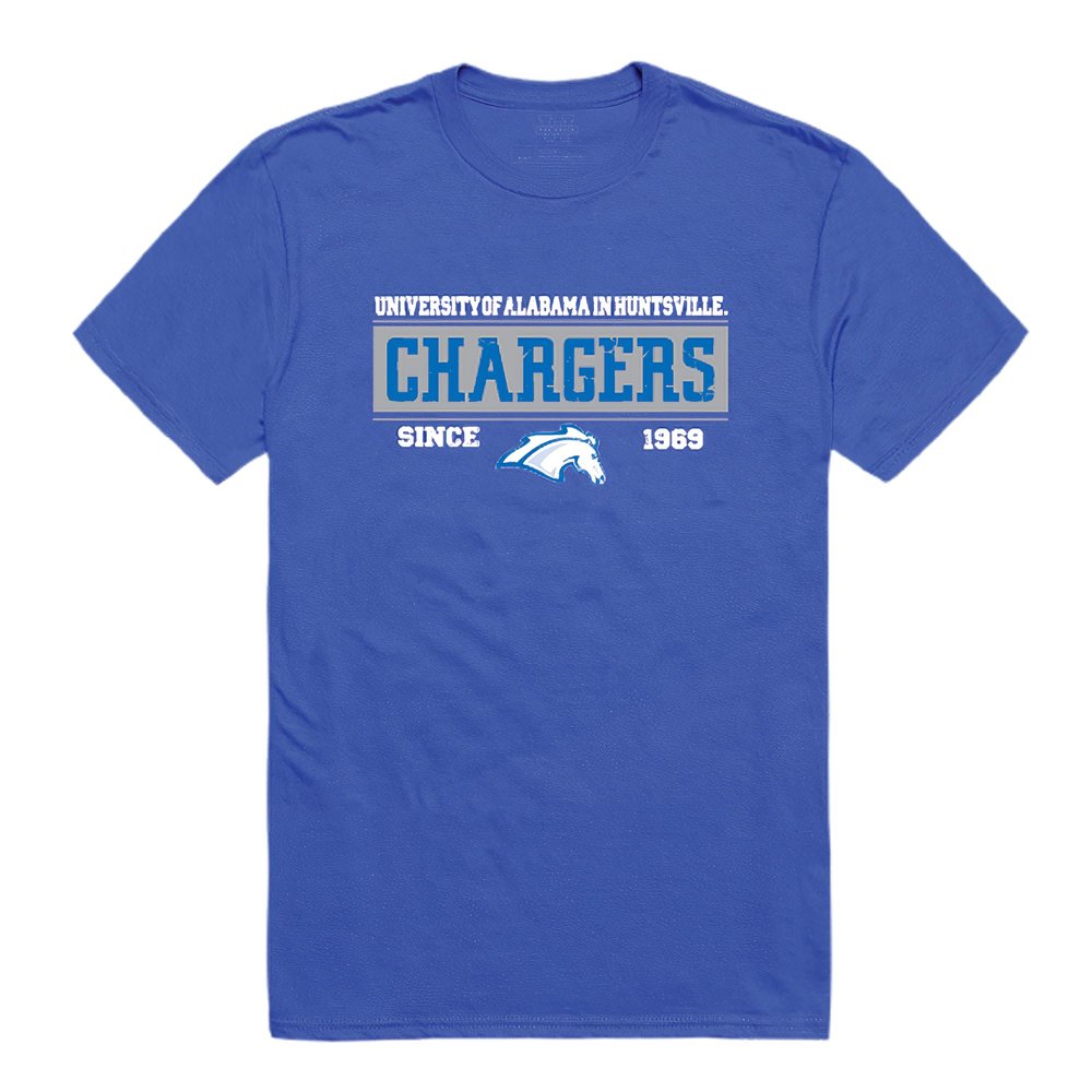 University of Alabama Huntsville Chargers College Established Tees, Royal, Small