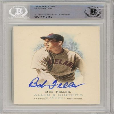 Bob Feller 2006 Topps Allen & Ginter Baseball Autograph Card #289 BAS
