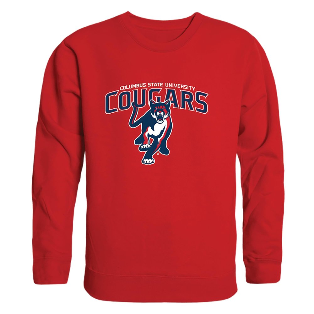 W Republic Columbus State Cougars College Crewneck Pullover Sweatshirt, Adult Unisex, Red, XX-Large - NCAA Officially Licensed Apparel