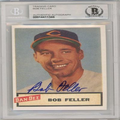 Bob Feller Dan-Dee Baseball Autograph Card BAS 10