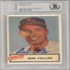 Bob Feller Dan-Dee Baseball Autograph Card BAS 10 view 1