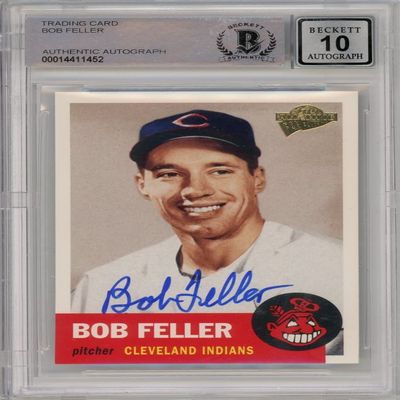 Bob Feller 2003 Topps Fan Favorites Baseball Autograph Card #85 BAS 10