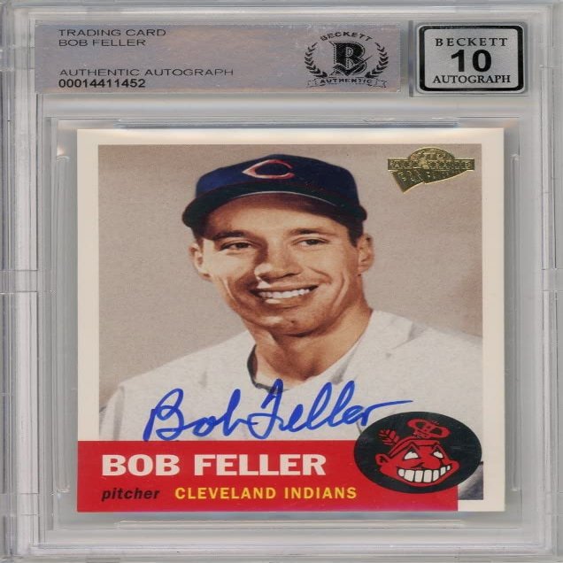 Bob Feller 2003 Topps Fan Favorites Baseball Autograph Card #85 BAS 10