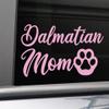 Dalmatian Mom Vinyl Decal Laptop Car Truck Bumper Window Sticker, 5.5" x 3", Pink view 1