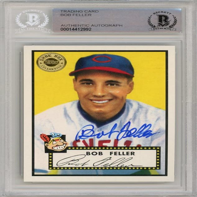 Bob Feller 2003 Topps Shoe Box Baseball Autograph Card #88 BAS