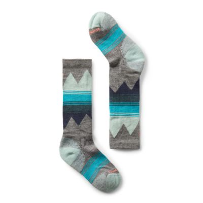 Smartwool Kids' Ski Light Cushion Over The Calf Socks - Medium Gray - Small