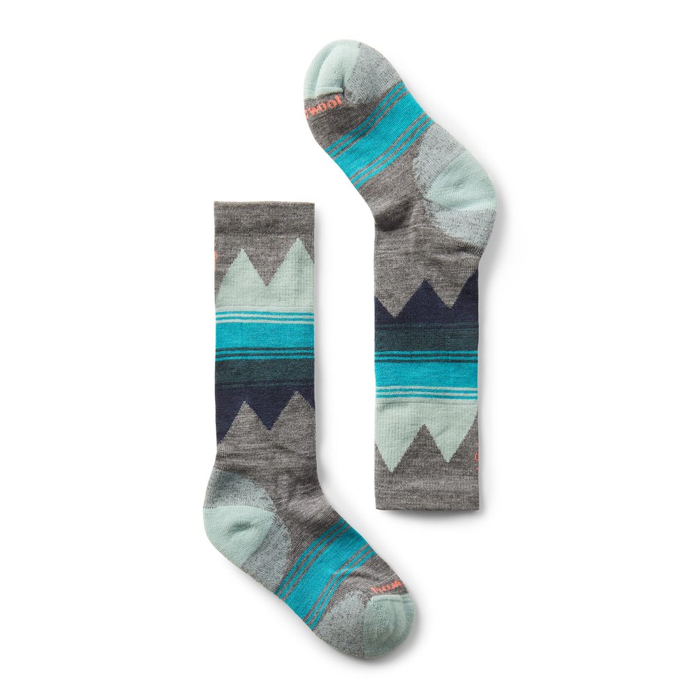 Smartwool Kids' Ski Light Cushion Over The Calf Socks - Medium Gray - Small