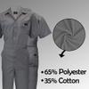 ACTIVE UNIFORMS Coveralls Workwear Men Short Sleeve Coveralls, Grey (X-Large) view 2