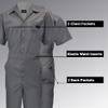 ACTIVE UNIFORMS Coveralls Workwear Men Short Sleeve Coveralls, Grey (X-Large) view 4