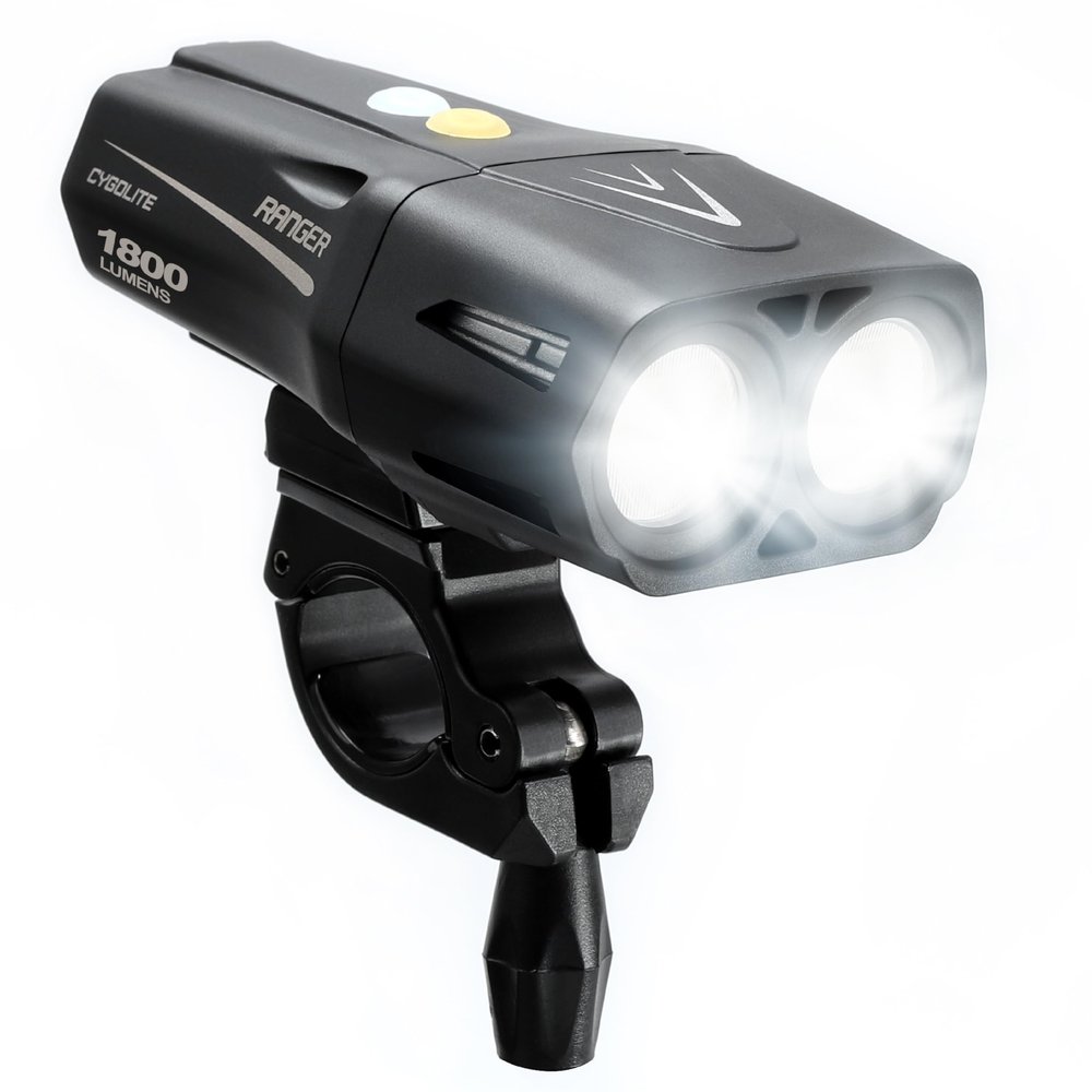 Cygolite Ranger 1,500 Lumen Endurance Bicycle Light Ultra High Run Time 9 Light Modes Fine Tuneable Brightness- IP67 Waterproof USB Rechargeable Road & Mountain