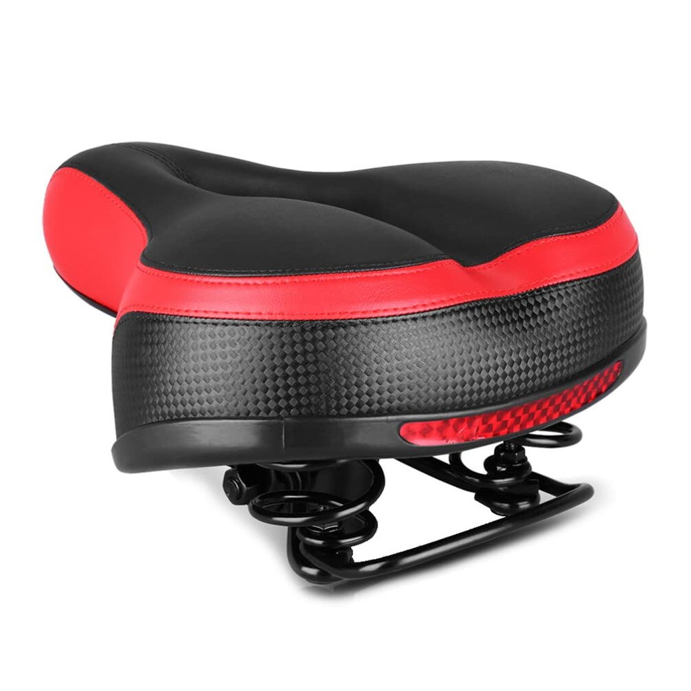 BESPORTBLE Thick Sponge Absorbing Bike Seat Road Bike Seat with Reflective Sticker Comfortable for Long Rides