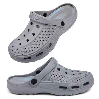 INMINPIN Women and Men Orthopedic Clogs Arch Support Garden Shoes Sandals Slippers with Plantar Fasciitis Feet Insoles,Grey/Camo,6-7 Women/4.5-5.5 Men