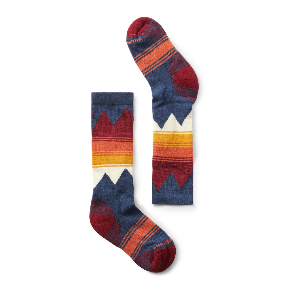 Smartwool Kids' Ski Light Cushion Over The Calf Socks - Alpine Blue - X-Small