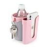 Accmor 3-in-1 Bike Cup Holder with Cell Phone Keys Holder, Bike Water Bottle Holders, Universal Bar Drink Cup Can Holder for Bicycles, Motorcycles, Scooters, Grey Pink view 1