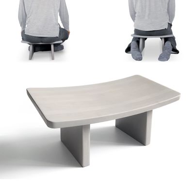 Ungloo Meditation Bench | Wide & Tall Sturdy Stable Cross Legged & Kneeling Stool | Easy on HIPS and Knees | Prayer Bench | Lightweight Sustainable Bamboo Stool