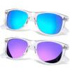 Joopin Square Sunglasses Trendy Sun Glasses Polarized UV400 Protection Mirrored Shades for Women Men (Blue + Purple) view 1