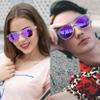 Joopin Square Sunglasses Trendy Sun Glasses Polarized UV400 Protection Mirrored Shades for Women Men (Blue + Purple) view 2