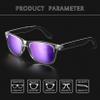 Joopin Square Sunglasses Trendy Sun Glasses Polarized UV400 Protection Mirrored Shades for Women Men (Blue + Purple) view 4