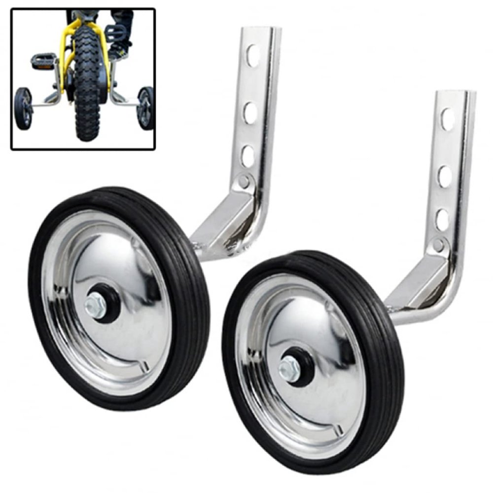 Adjustable Training Wheel for 12/14/16/18/20inch Boys and Girls Bikes Heavy Duty Metal Construction 2 Pieces Kit